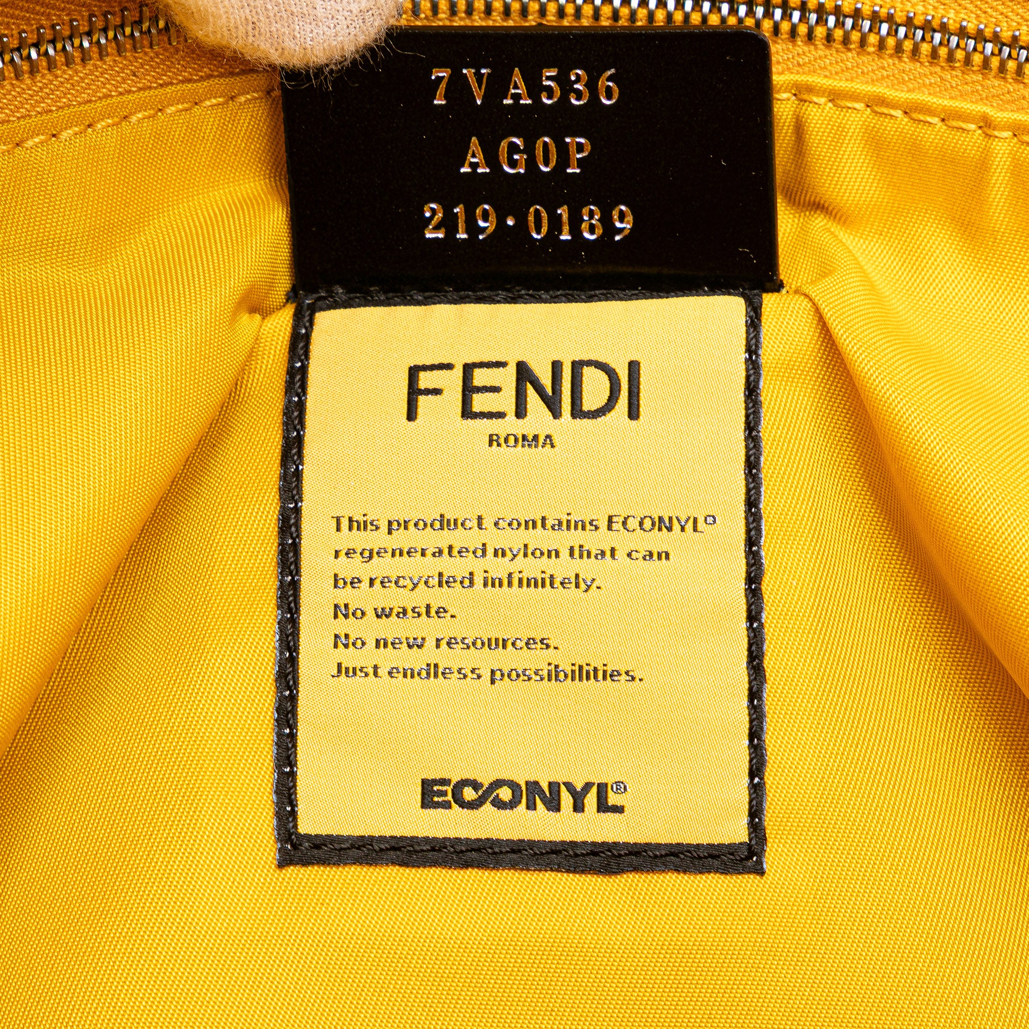 Large Econyl Nylon Baguette Satchel - Image 6