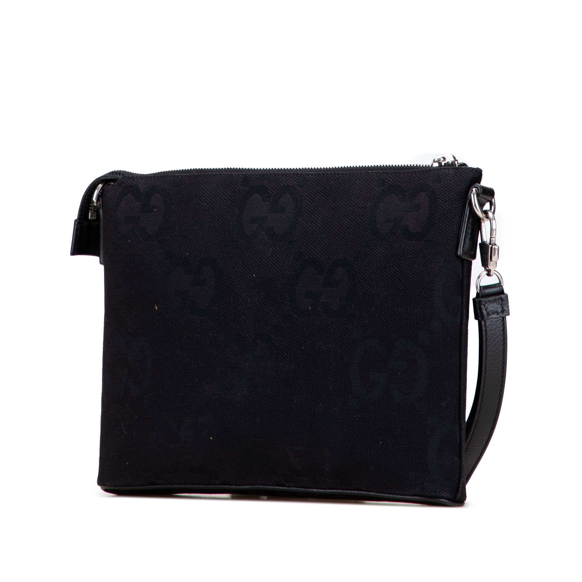 Jumbo GG Canvas Clutch on Strap - Image 2