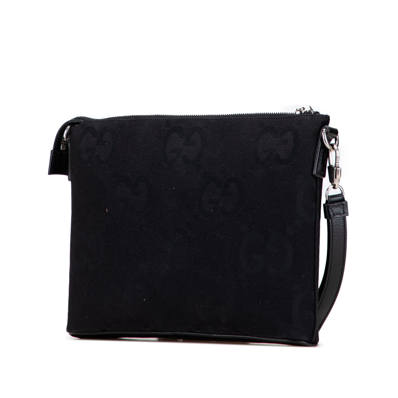 Jumbo GG Canvas Clutch on Strap - Image 2