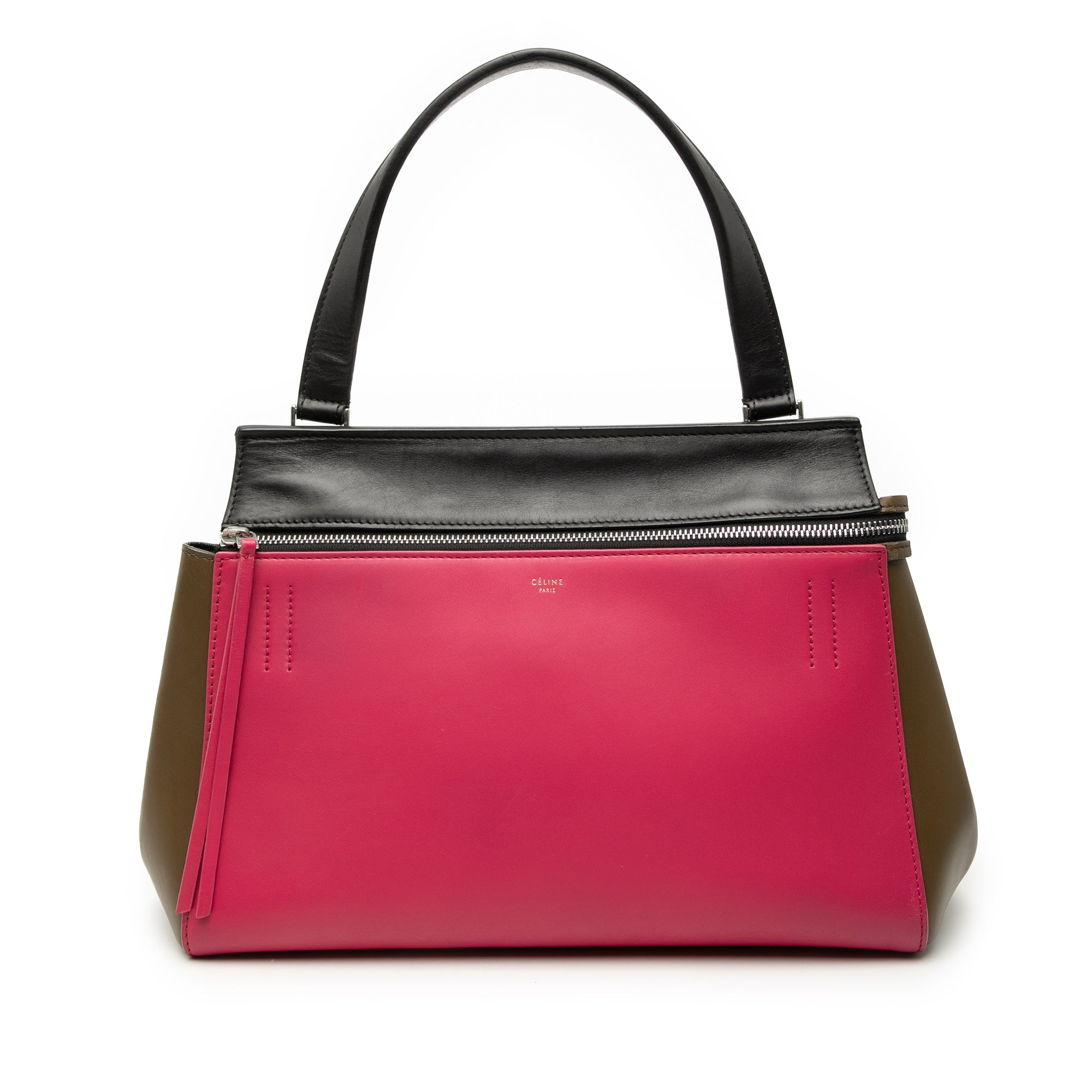 Medium Tricolor Leather Edge Handbag - Image 1