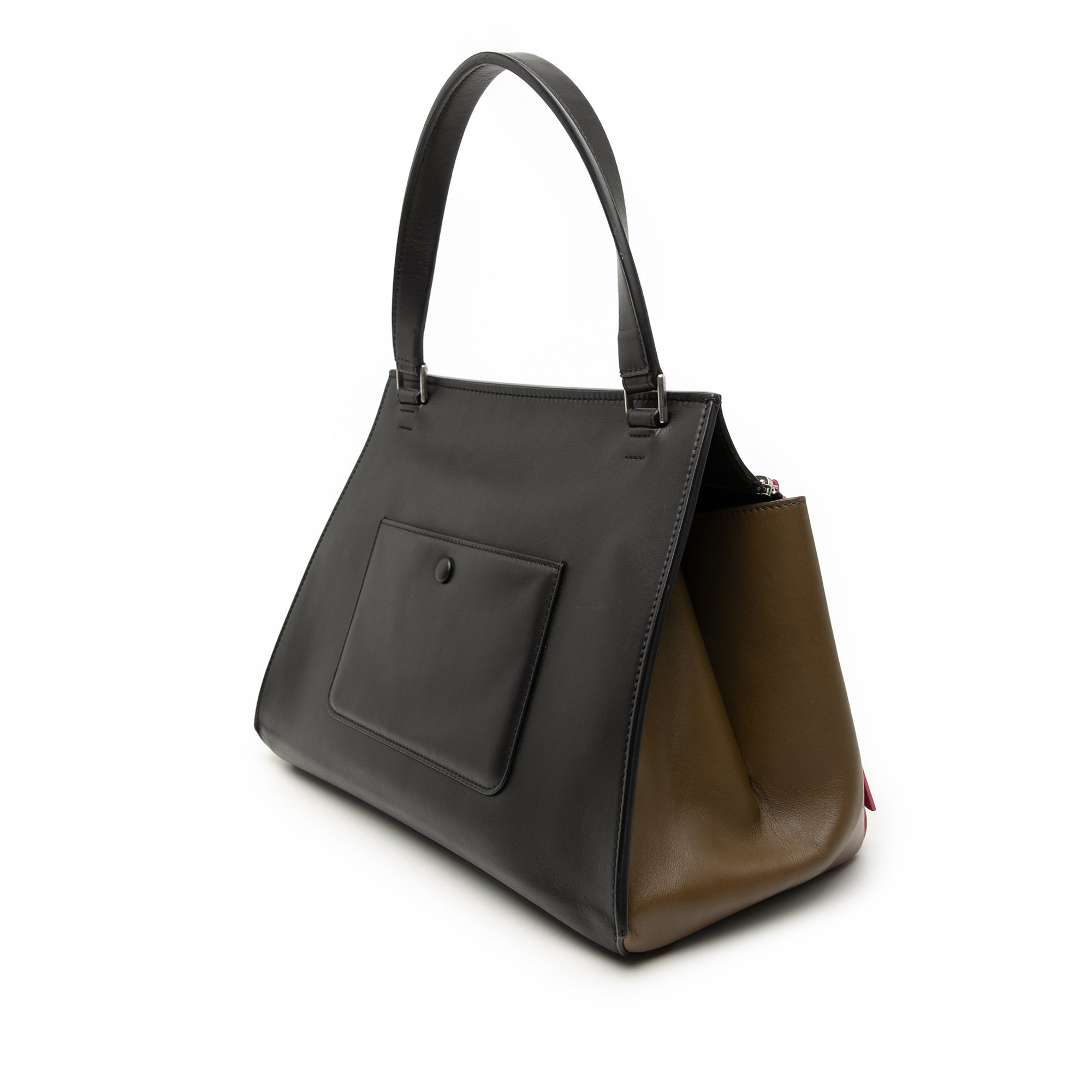 Medium Tricolor Leather Edge Handbag - Image 2