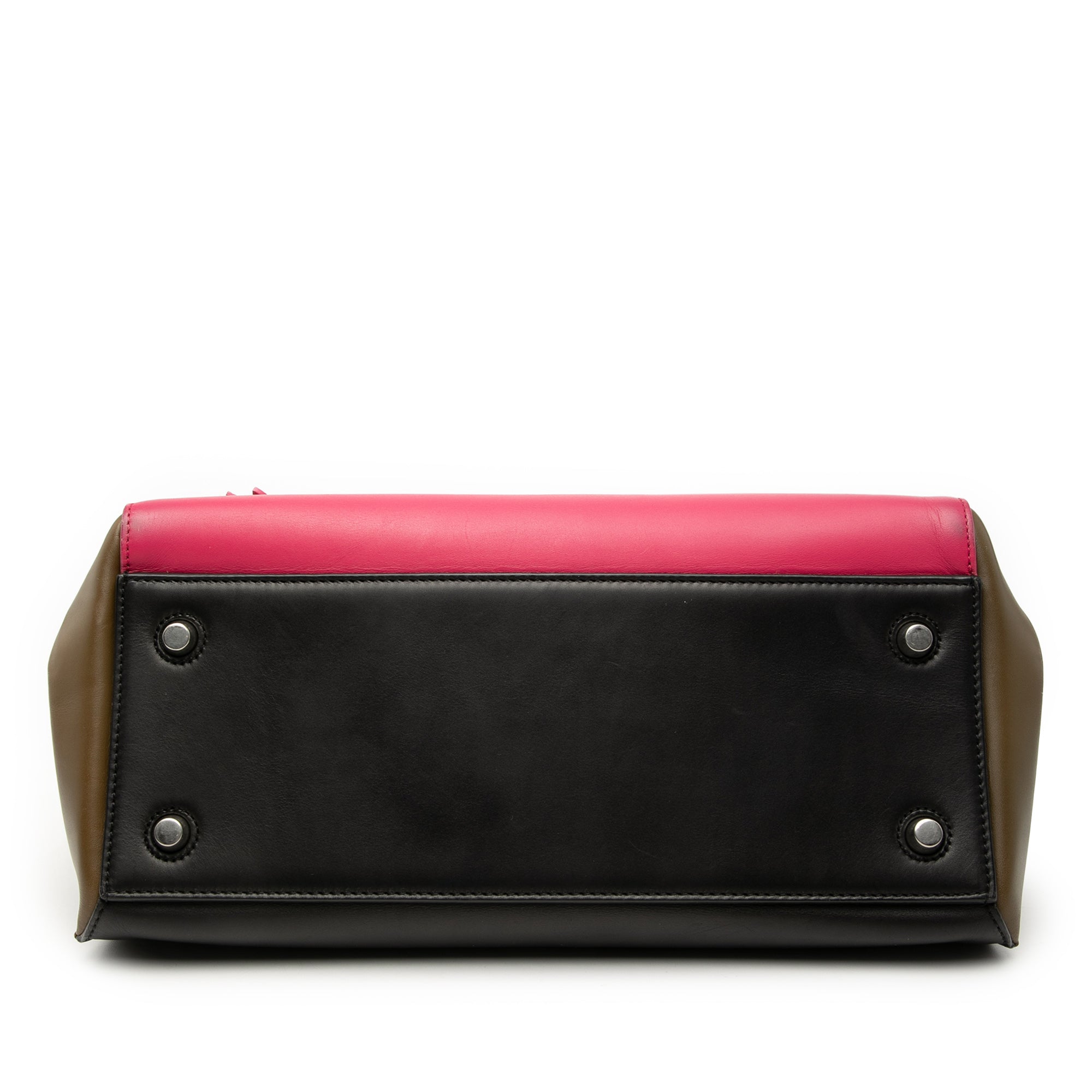 Medium Tricolor Leather Edge Handbag - Image 3
