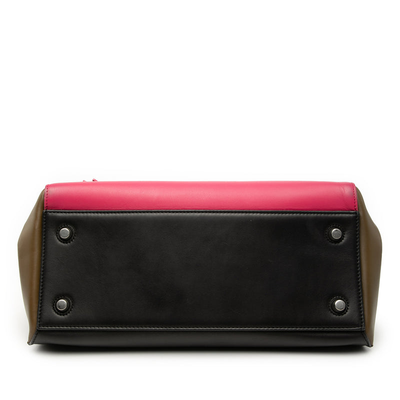 Medium Tricolor Leather Edge Handbag - Image 3