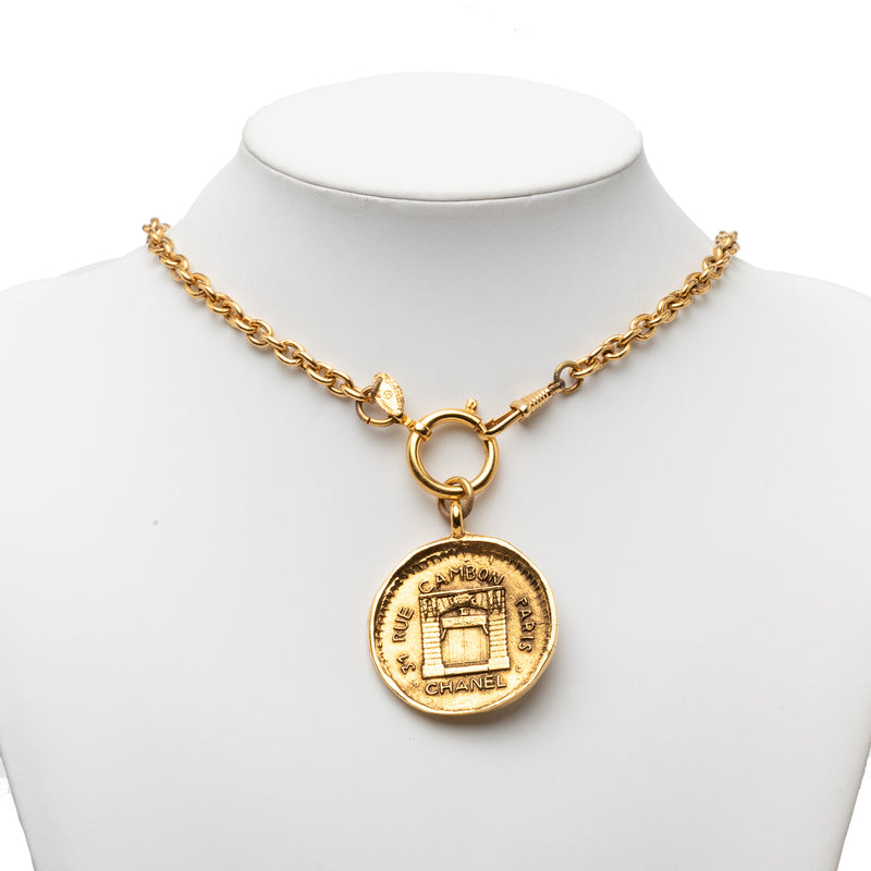 Gold Plated 31 Rue Cambon Medallion Pendant Necklace - Image 6