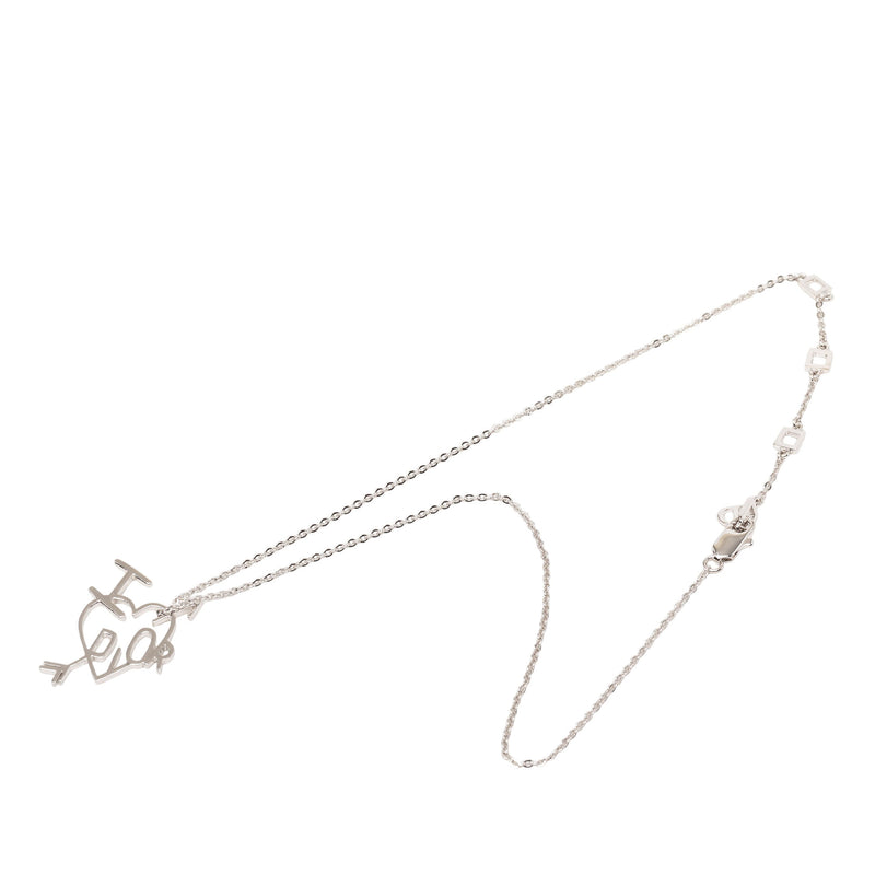 Brass I Heart Dior Pendant Necklace