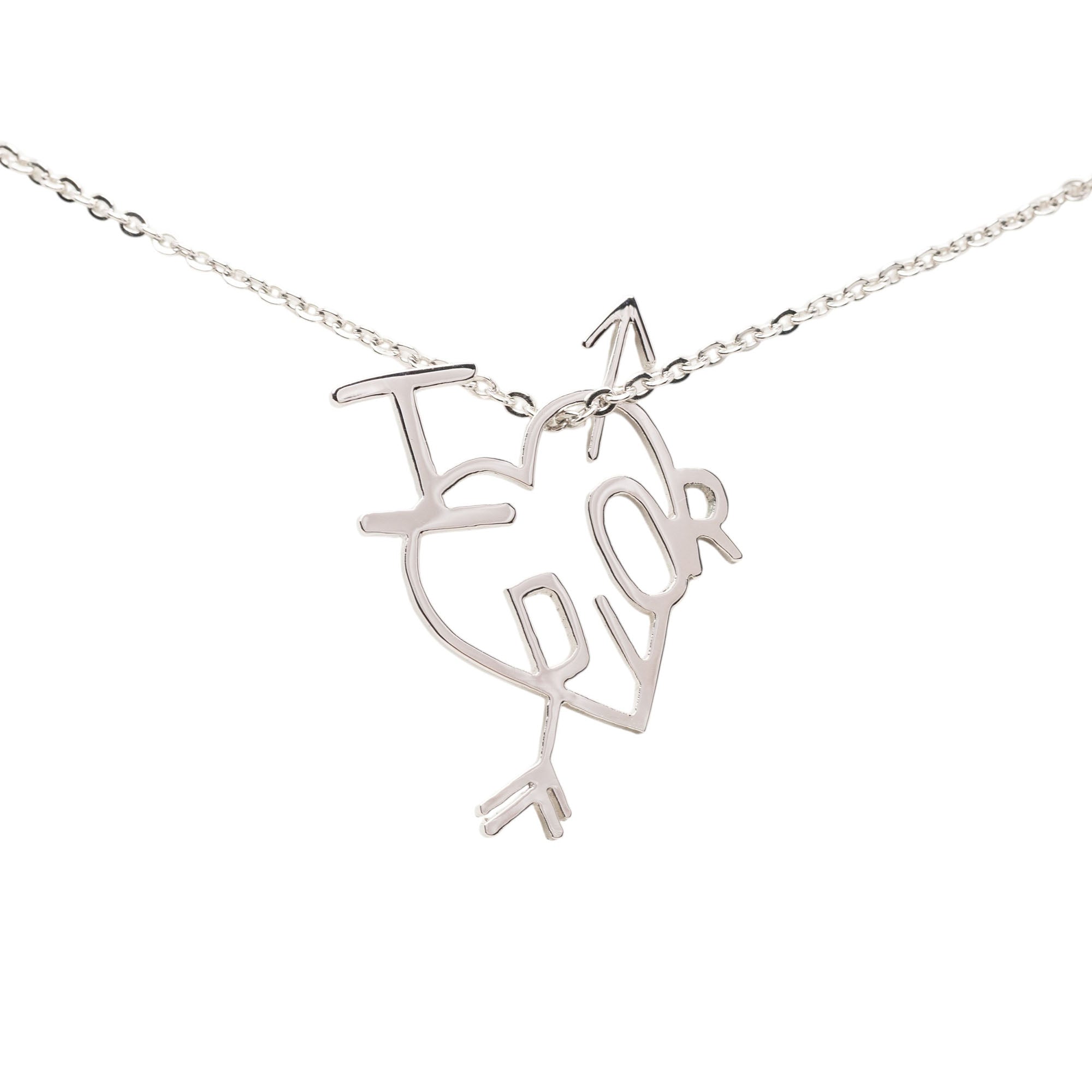 Brass I Heart Dior Pendant Necklace - Image 2