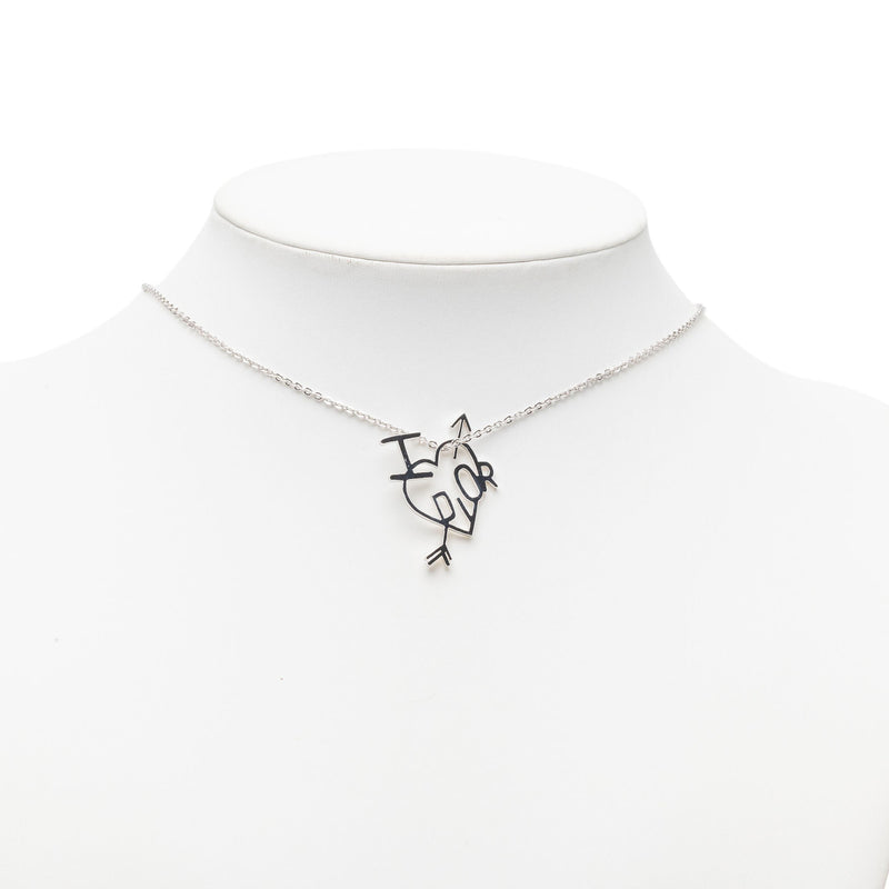 Brass I Heart Dior Pendant Necklace - Image 6