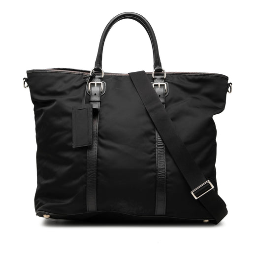 Saffiano Trimmed Tessuto Open Convertible Tote - Image 1