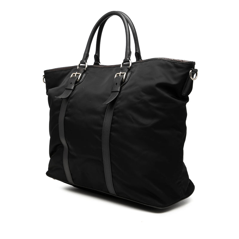 Saffiano Trimmed Tessuto Open Convertible Tote - Image 2