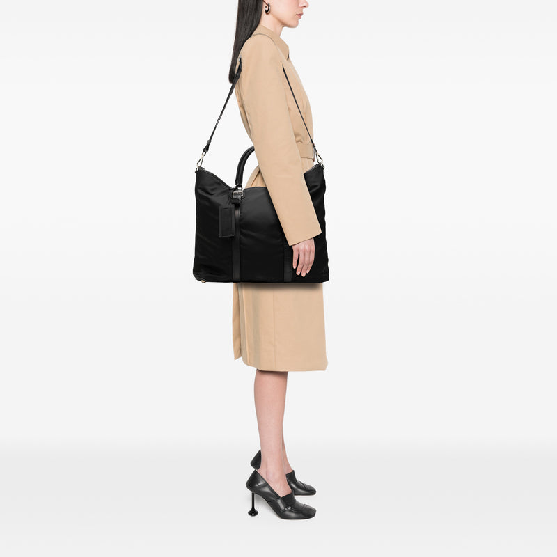 Saffiano Trimmed Tessuto Open Convertible Tote - Image 6