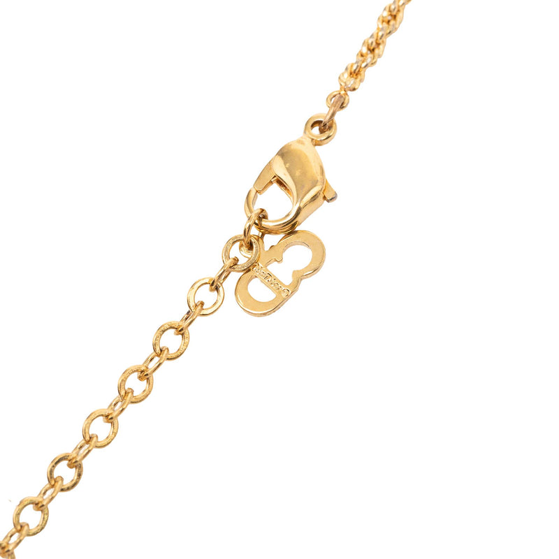 Gold Plated Strass Medallion Pendant Necklace - Image 4