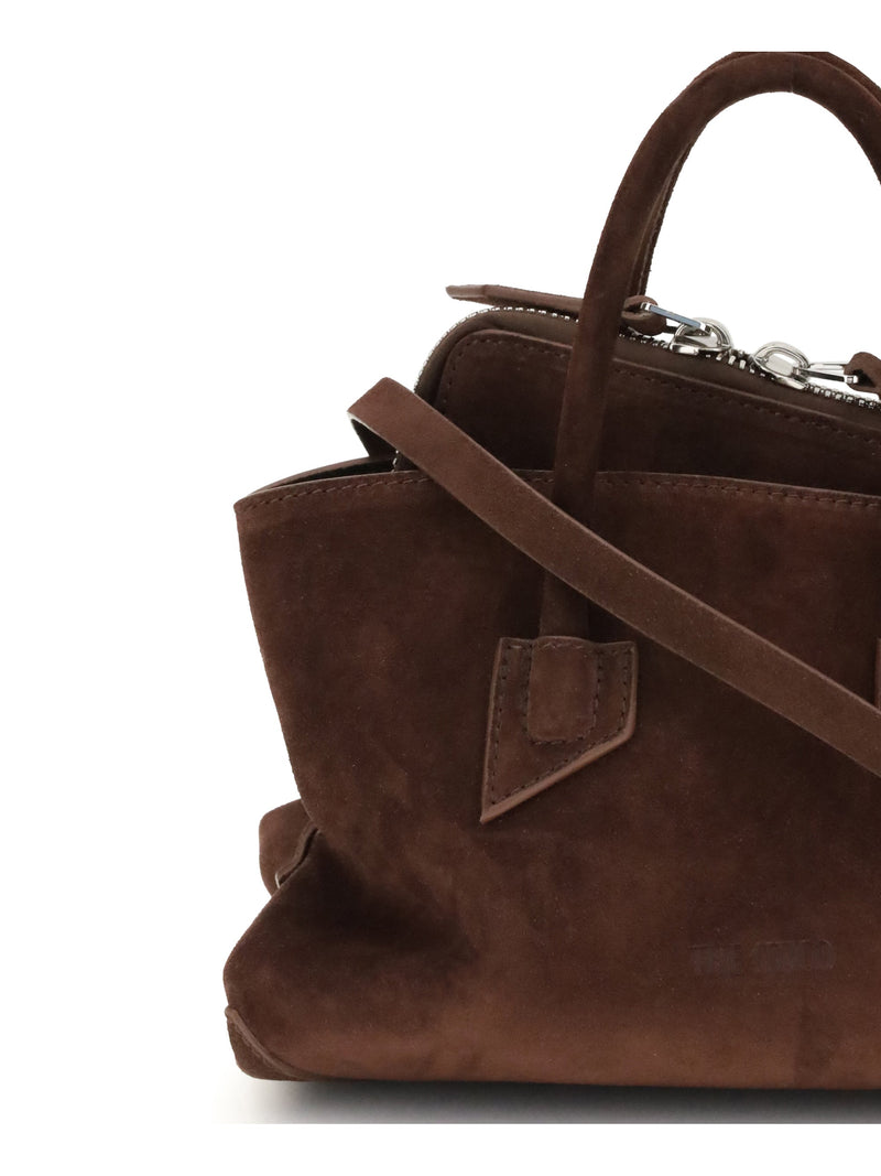 The Attico La Passeggiata Mini Shoulder Bag — Brown Calf Leather