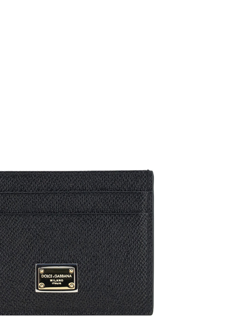 Dolce & Gabbana Calf Leather Card Case — Black Cases
