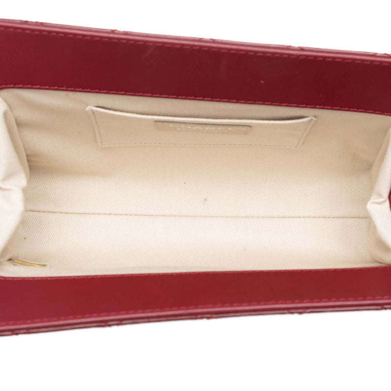 CC Quilted Patent Timeless Clutch - Image 4