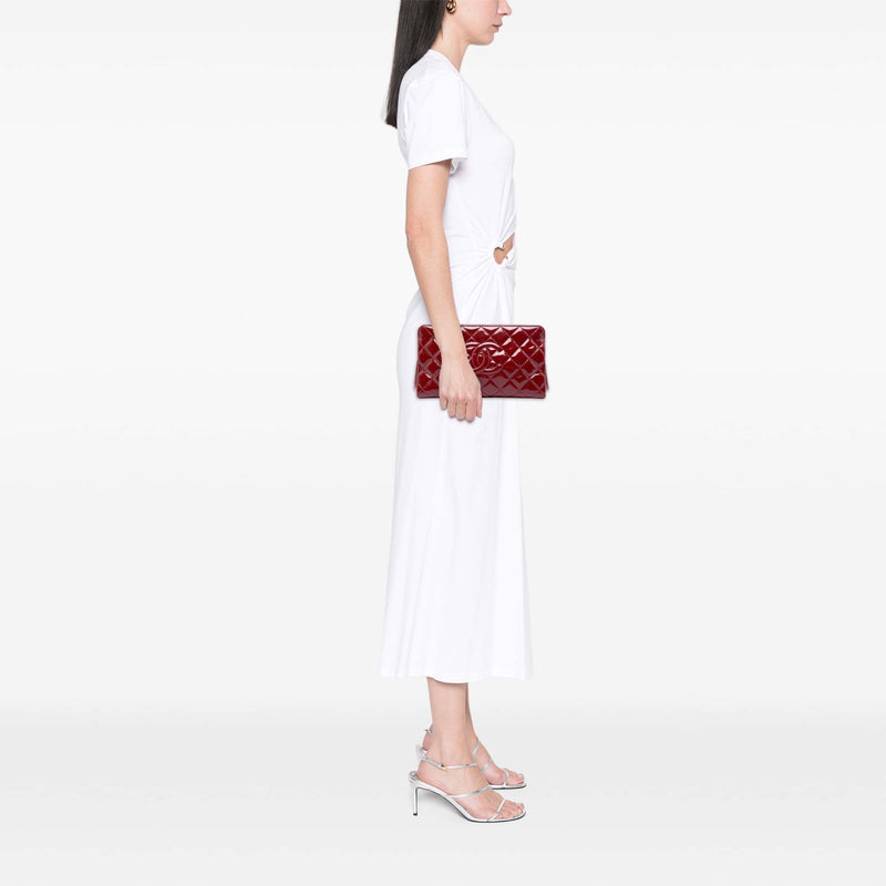 CC Quilted Patent Timeless Clutch - Image 5