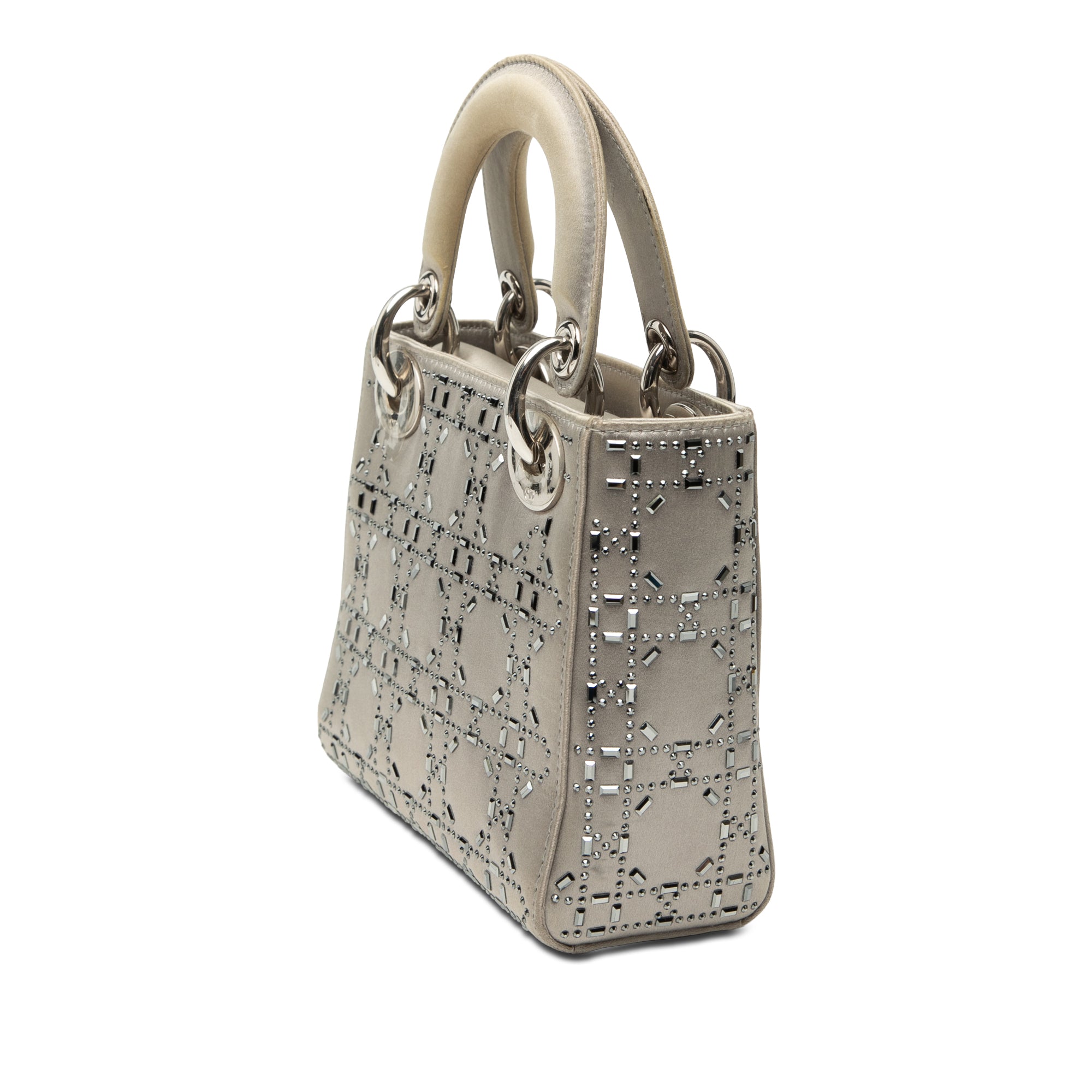 Mini Satin Cannage Crystal Embellished Lady Dior - Image 2