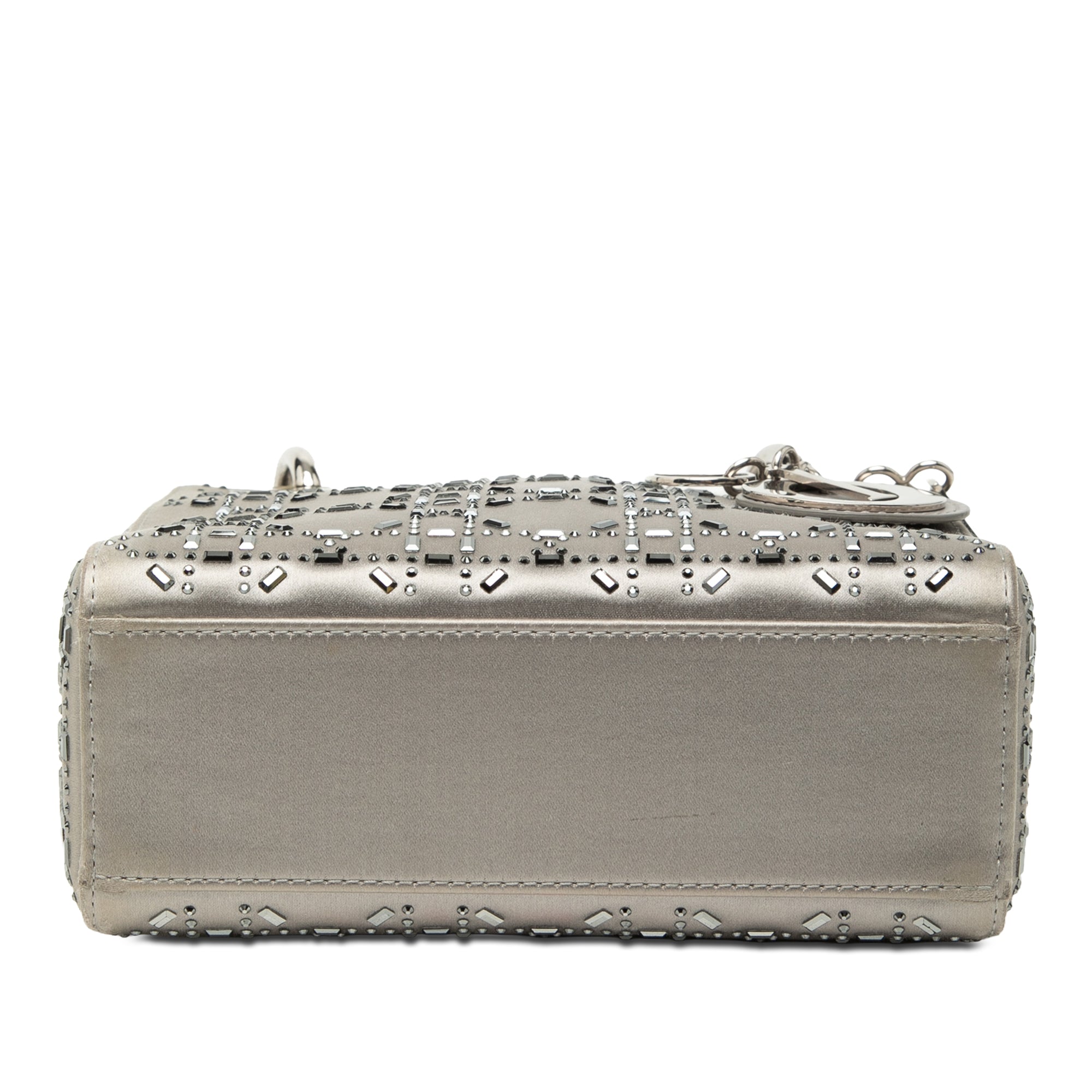 Mini Satin Cannage Crystal Embellished Lady Dior - Image 3