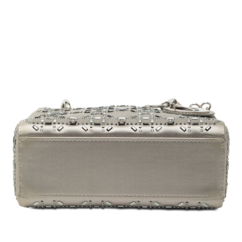Mini Satin Cannage Crystal Embellished Lady Dior - Image 3