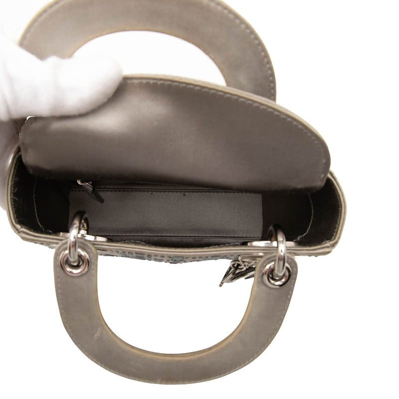Mini Satin Cannage Crystal Embellished Lady Dior - Image 4