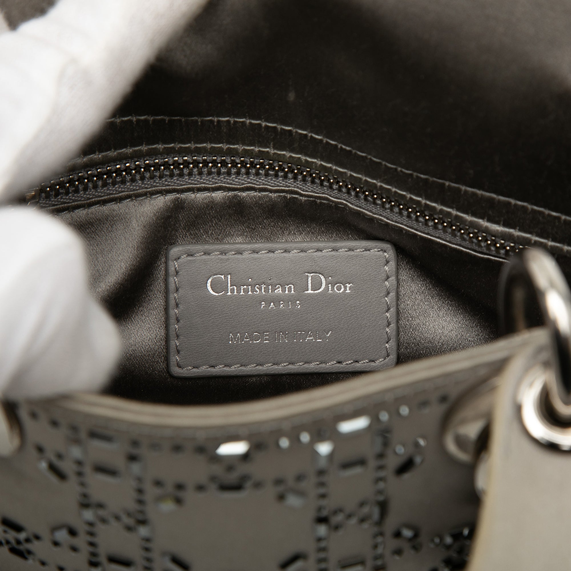 Mini Satin Cannage Crystal Embellished Lady Dior - Image 6