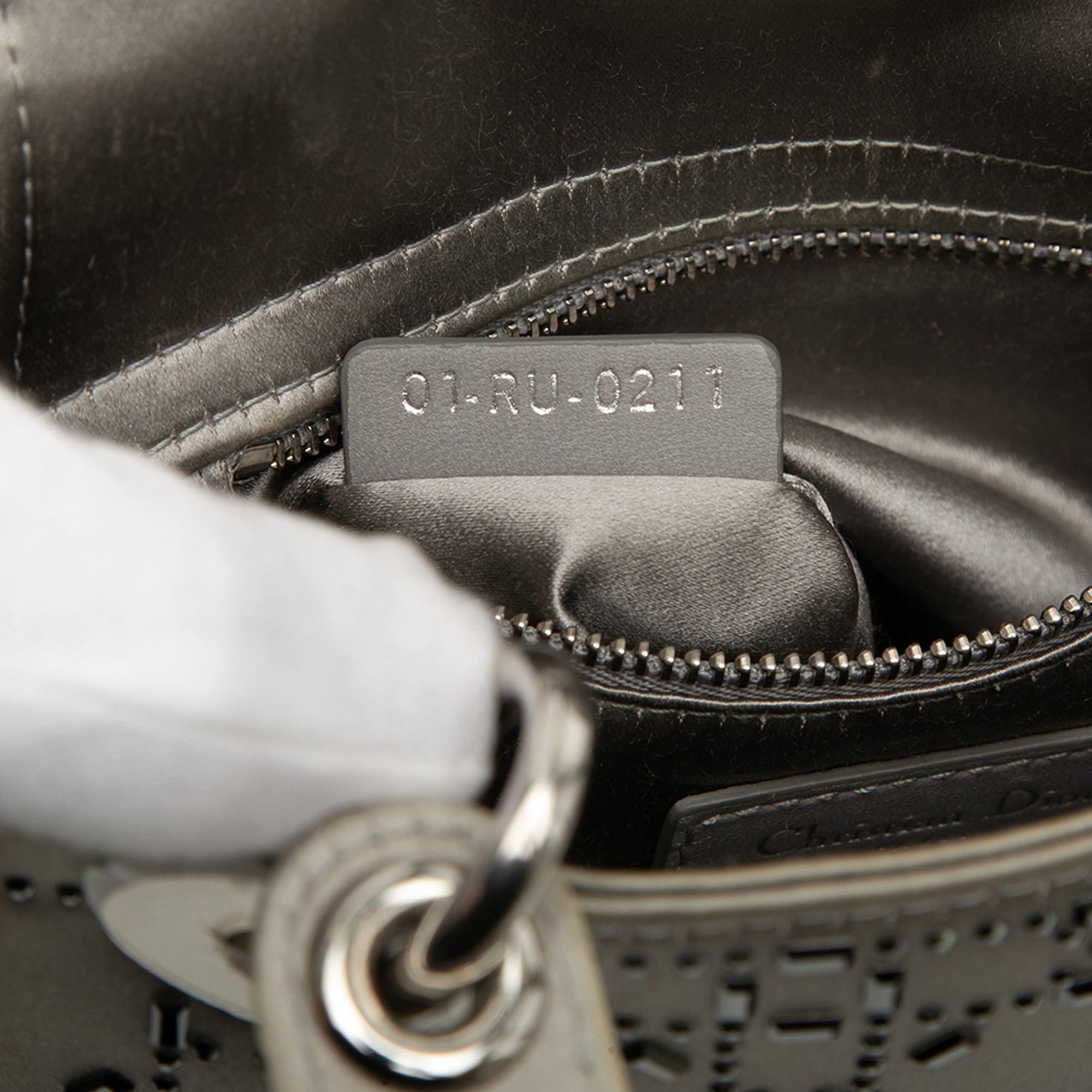 Mini Satin Cannage Crystal Embellished Lady Dior - Image 7