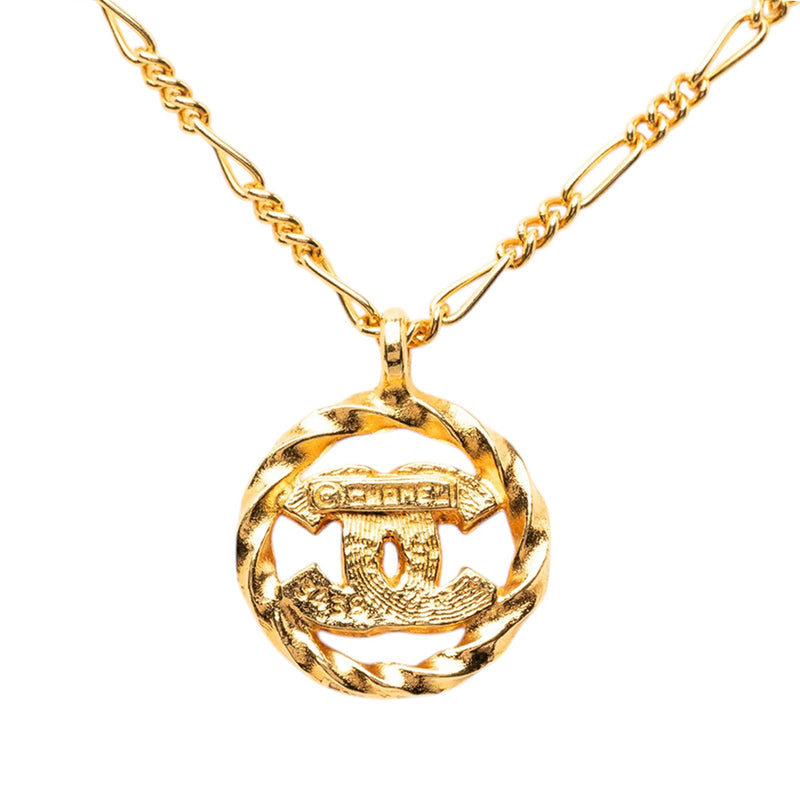 CC Gold Plated Strass Pendant Necklace - Image 3