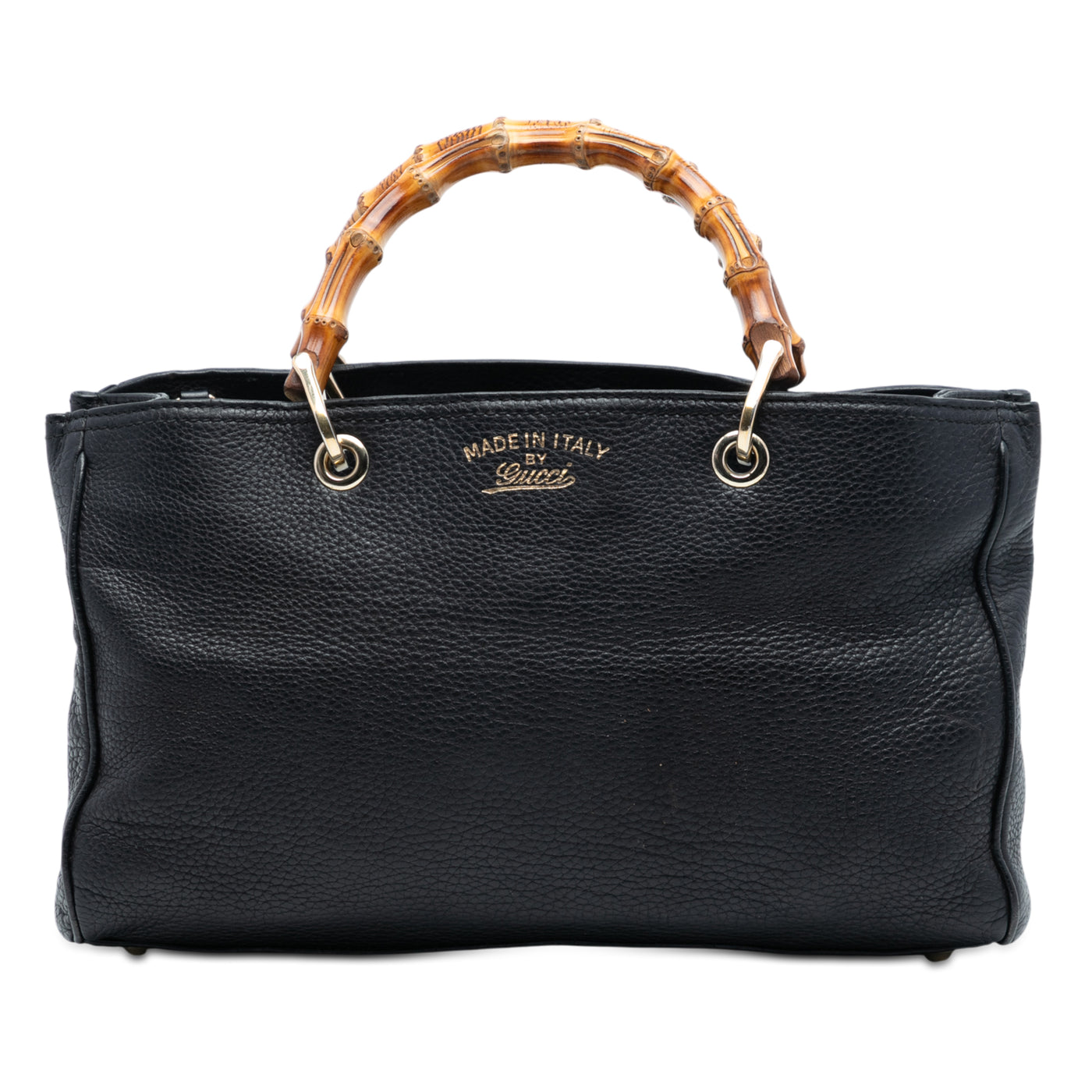 Medium Calfskin Bamboo Shopper Satchel - Image 1