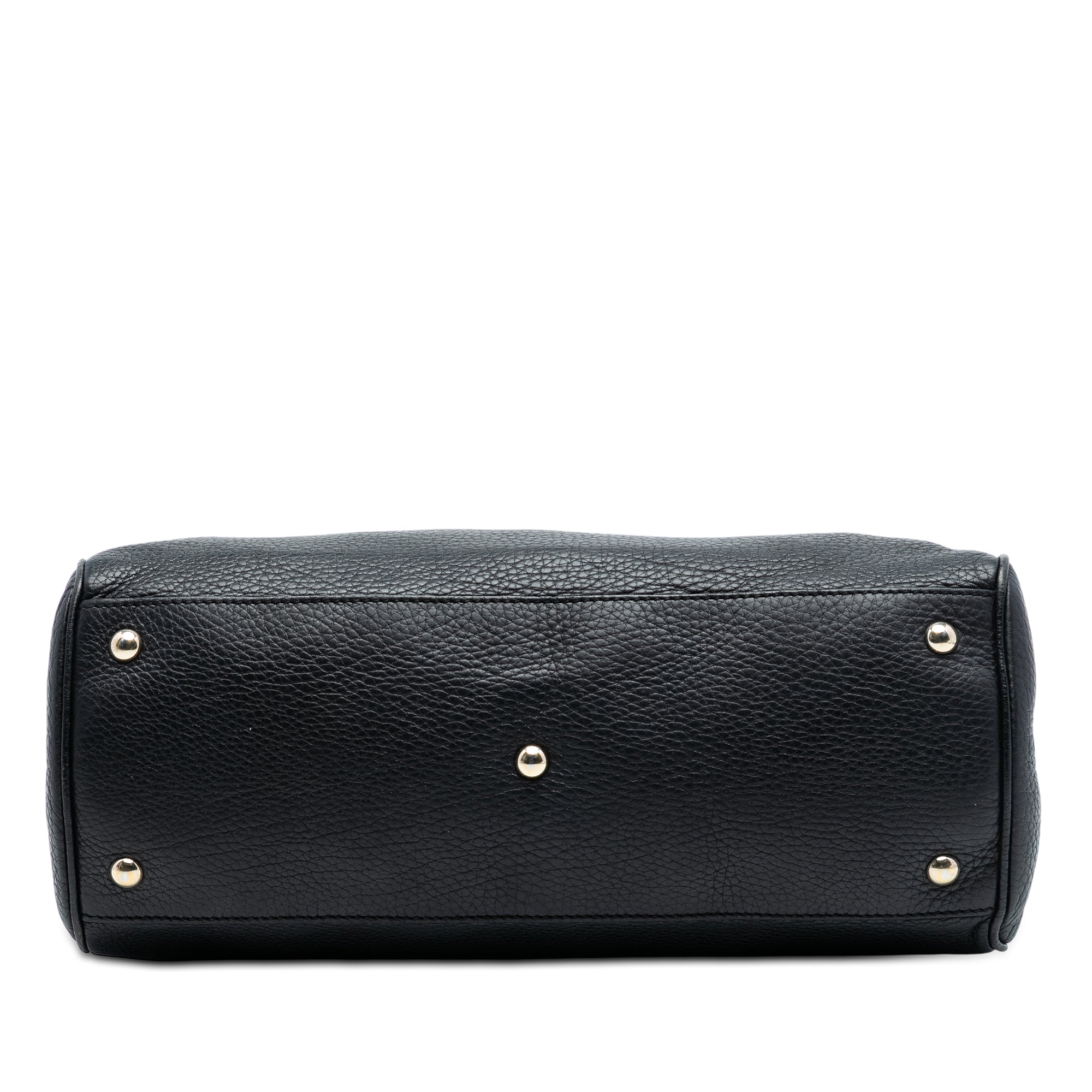 Medium Calfskin Bamboo Shopper Satchel - Image 3