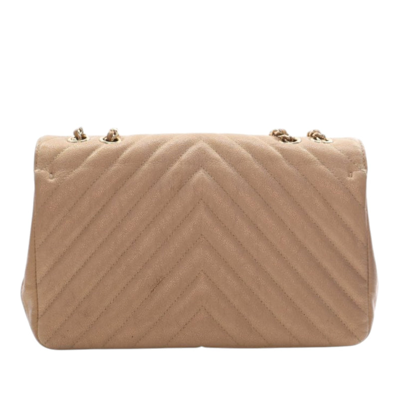 Medium Chevron Iridescent Caviar Statement Flap - Image 4