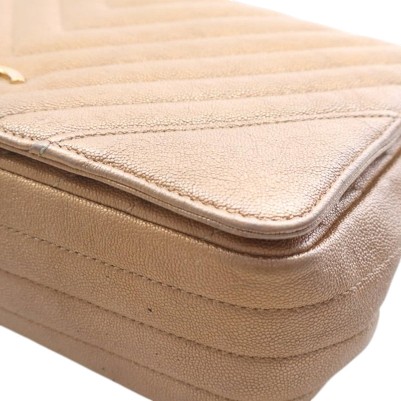 Medium Chevron Iridescent Caviar Statement Flap - Image 8