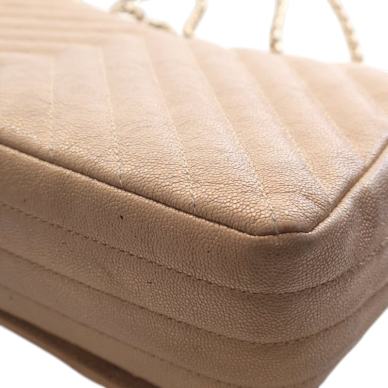 Medium Chevron Iridescent Caviar Statement Flap - Image 9