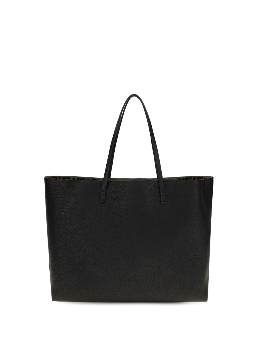 Fendi Roll Tote Bag — Black Calf Leather Bos Taurus