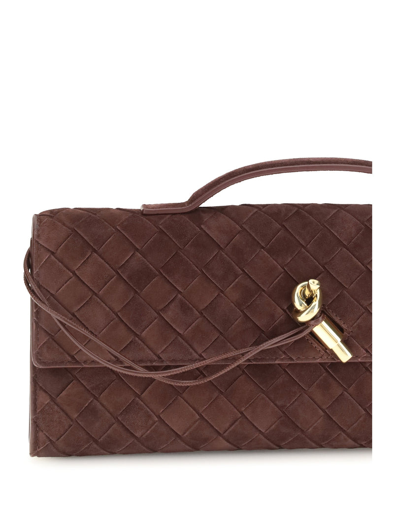 Bottega Veneta Andiamo Clutch — Brown