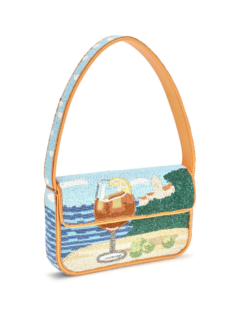 Staud Shoulder Bag — Multicolor Rayon