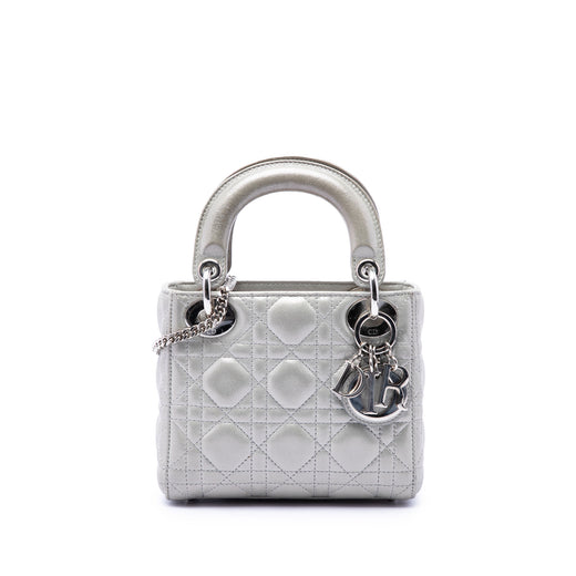 Mini Iridescent Lambskin Cannage Lady Dior - Image 1
