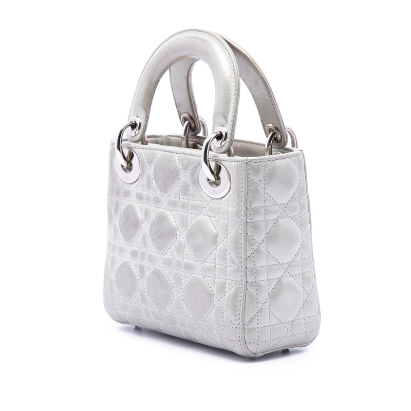 Mini Iridescent Lambskin Cannage Lady Dior - Image 2