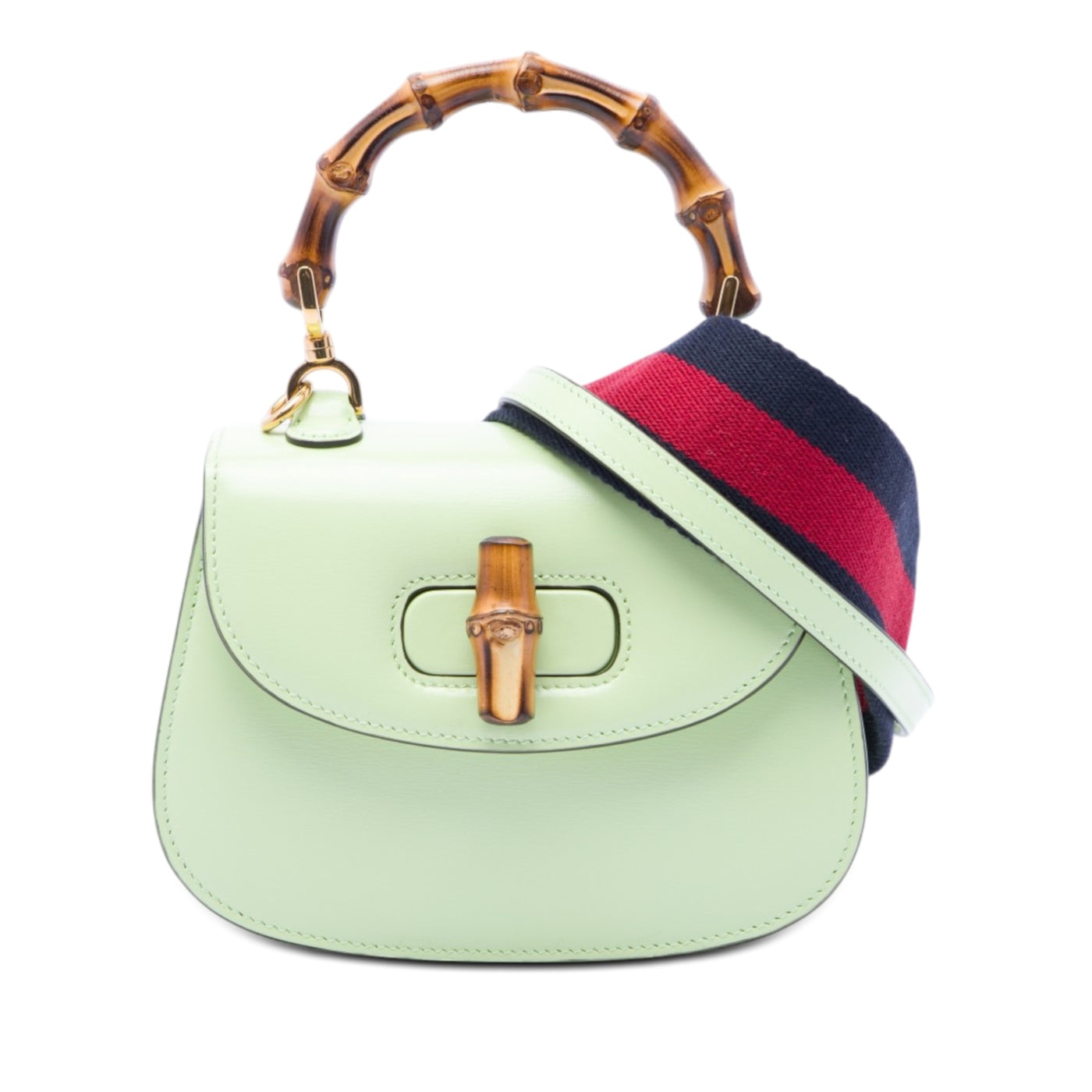 Mini Calfskin Web 1947 Bamboo Top Handle Bag - Image 1