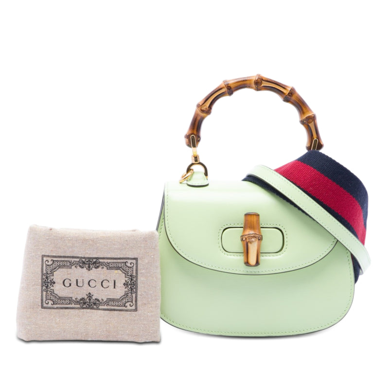 Mini Calfskin Web 1947 Bamboo Top Handle Bag - Image 7