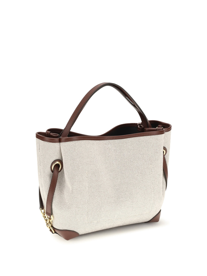 Chloé Clover Shoulder Bag — Brown Fabric