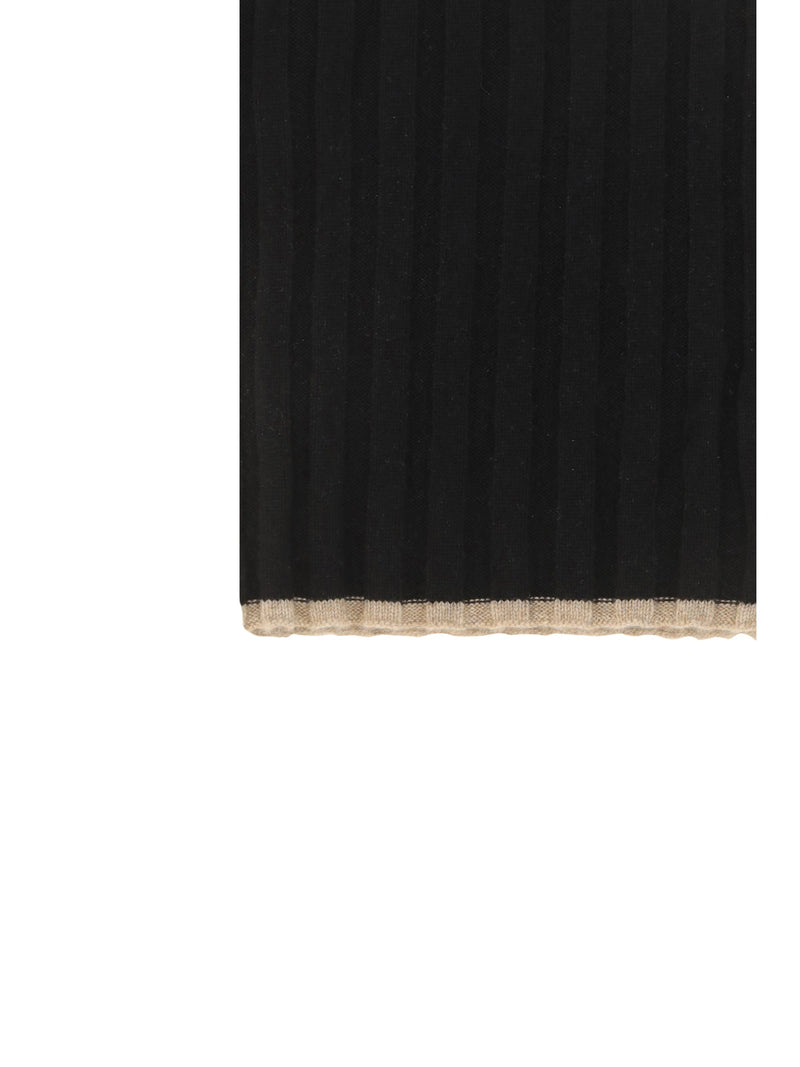 Brunello Cucinelli Scarf — Black Cashmere (capra Hircus) Scarfs