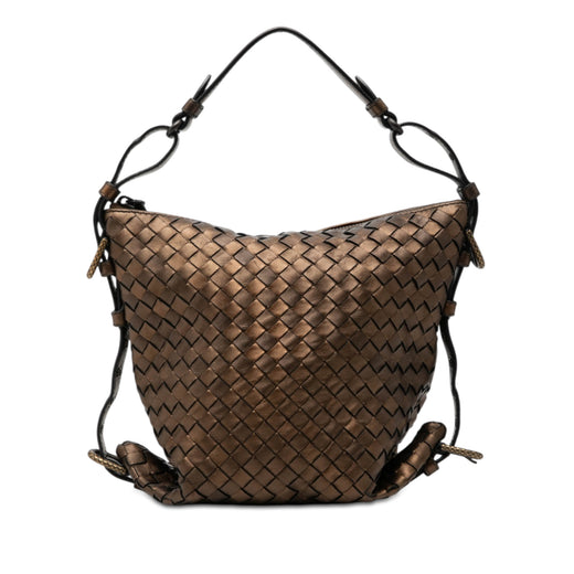 Metallic Nappa Intrecciato Belted Loop Handbag - Image 1