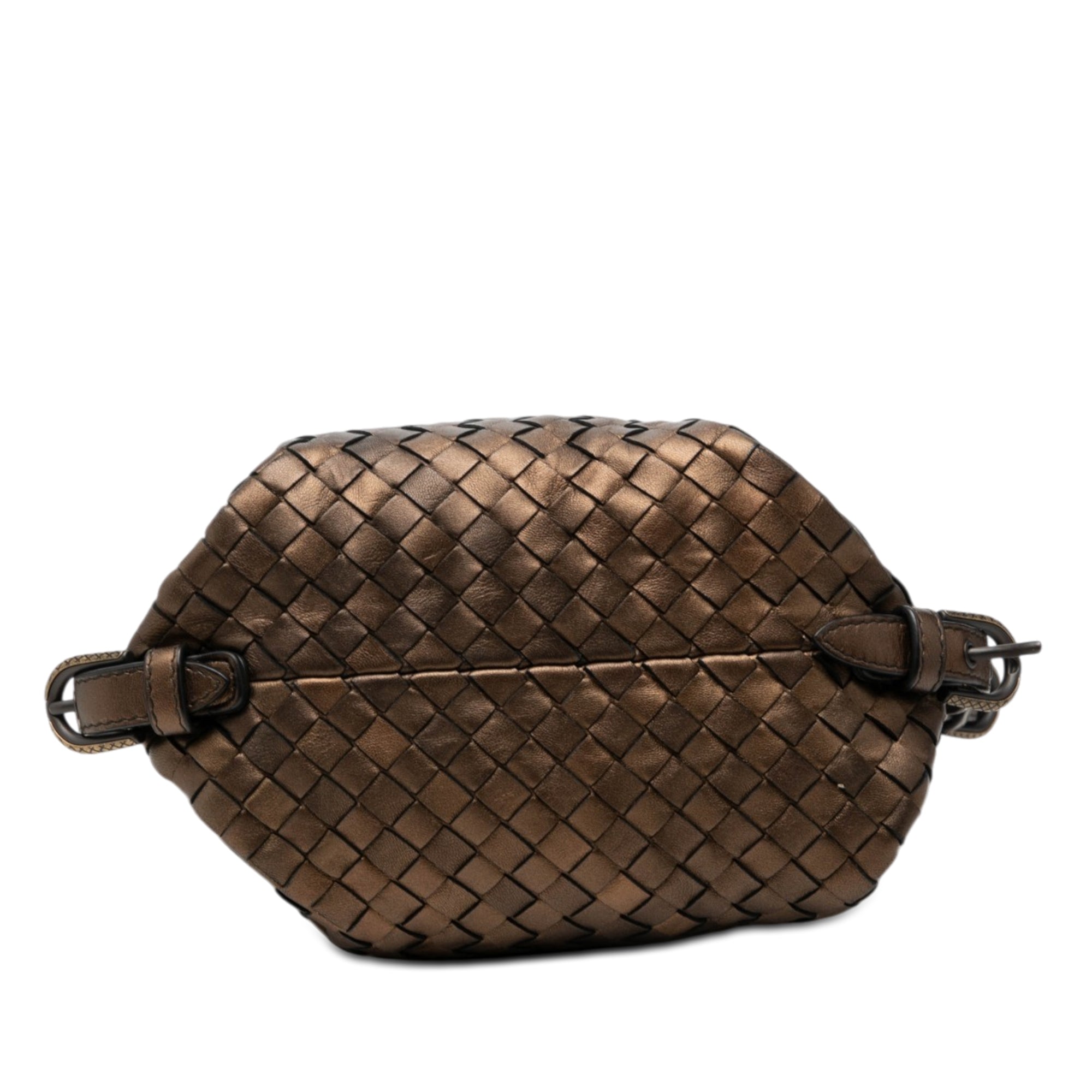 Metallic Nappa Intrecciato Belted Loop Handbag - Image 3