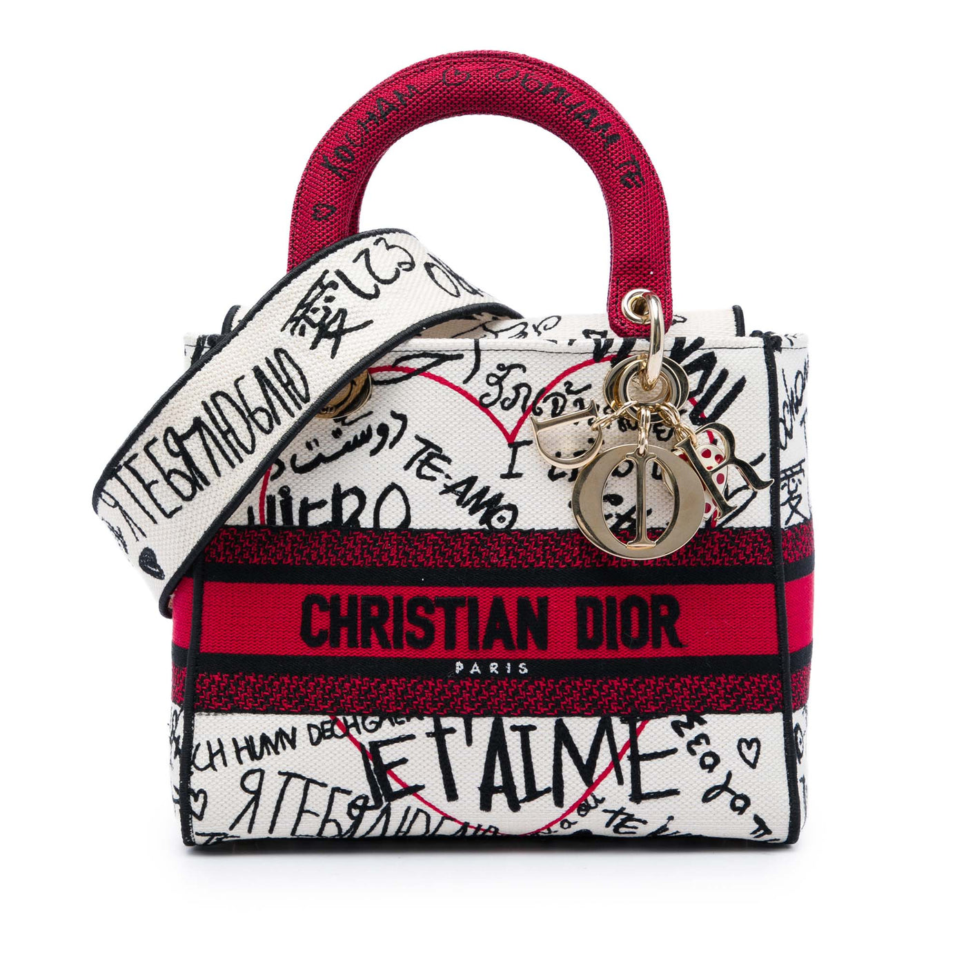 DiorAmour Medium Embroidered Canvas Graffiti Lady D Lite - Image 1