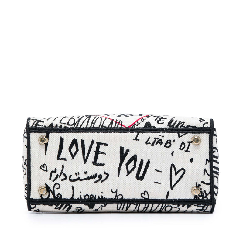 DiorAmour Medium Embroidered Canvas Graffiti Lady D Lite - Image 3
