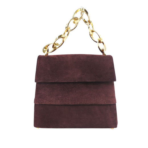 Suede Chain Satchel - Image 1