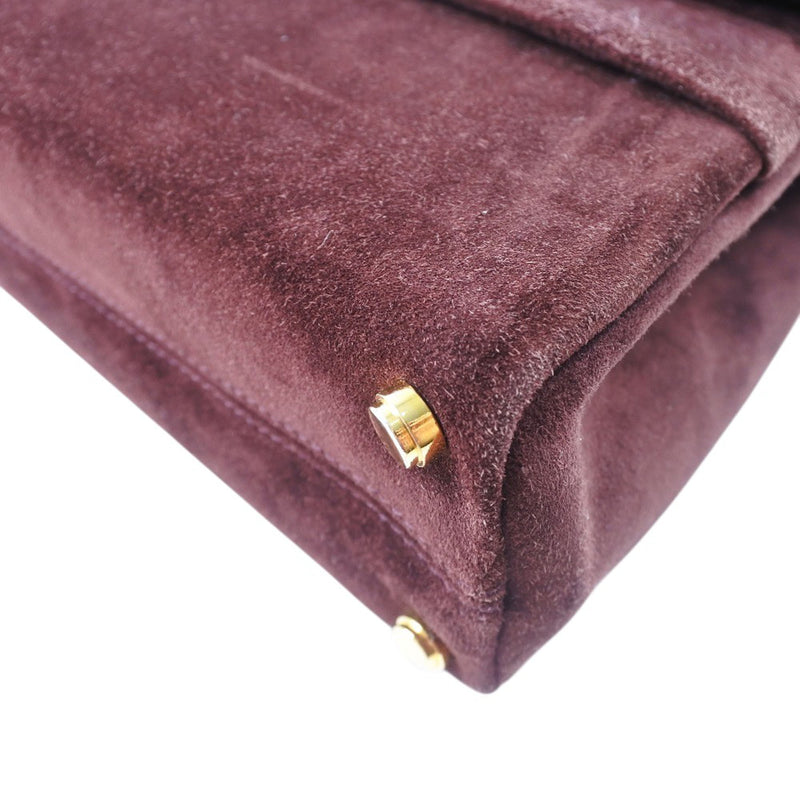 Suede Chain Satchel - Image 9