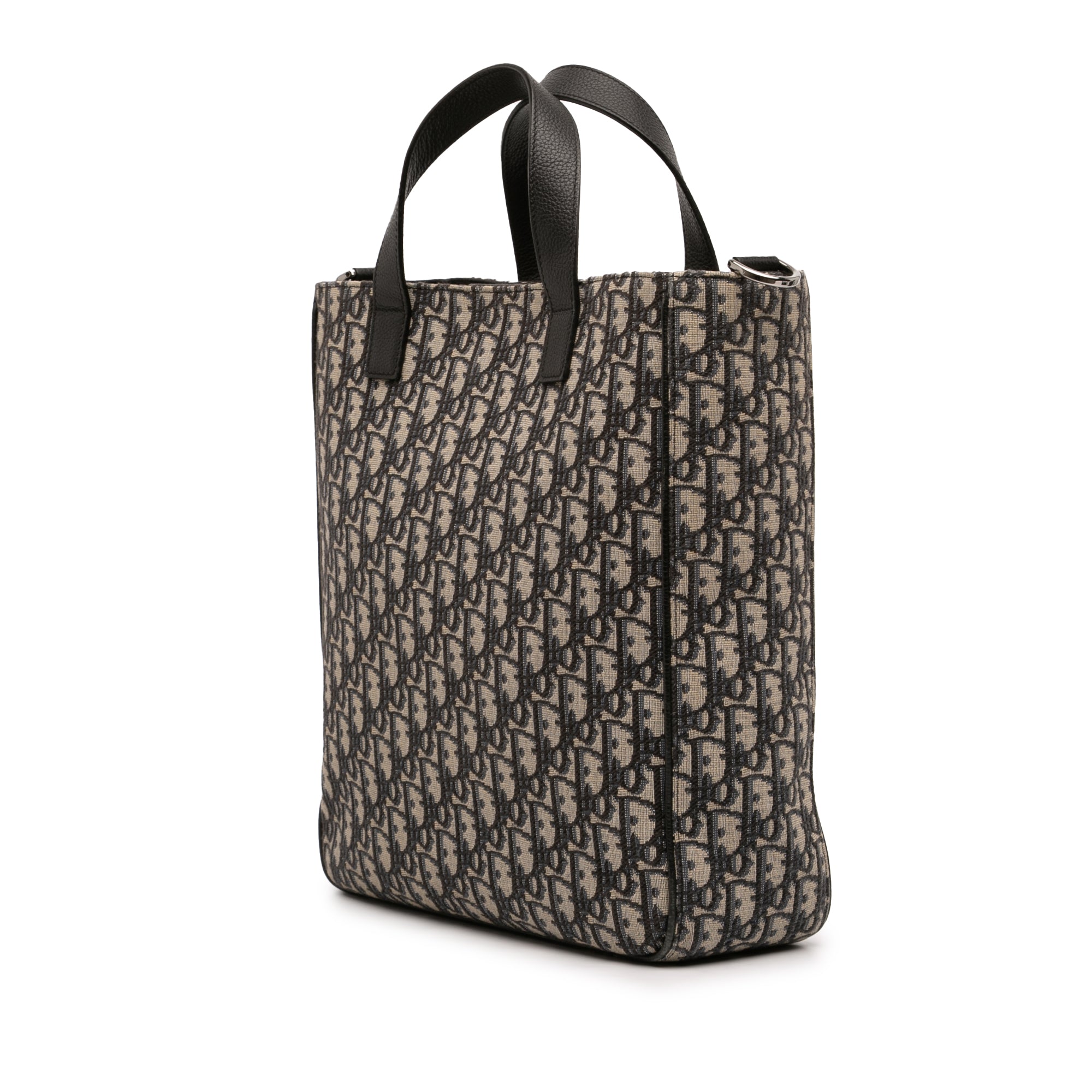 Oblique Canvas and Leather Saddle Tote - Image 2