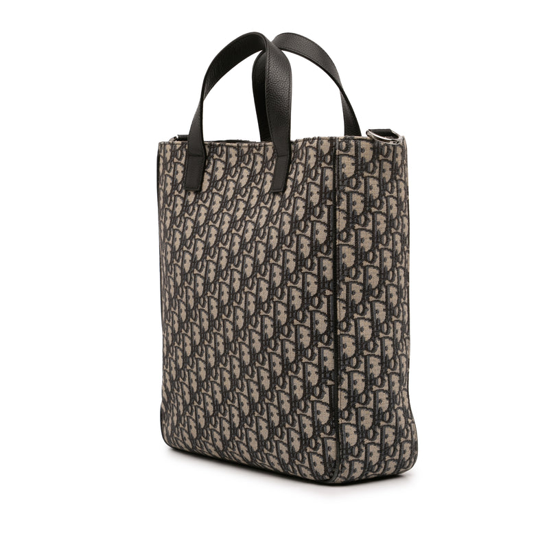 Oblique Canvas and Leather Saddle Tote - Image 2