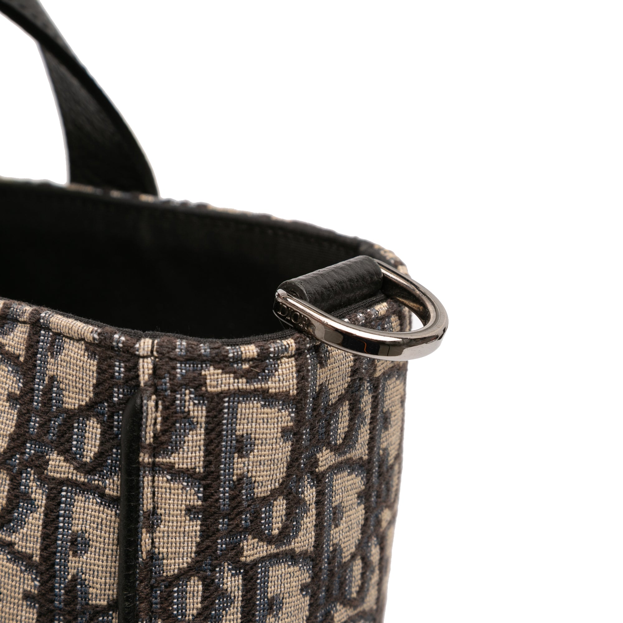 Oblique Canvas and Leather Saddle Tote - Image 9