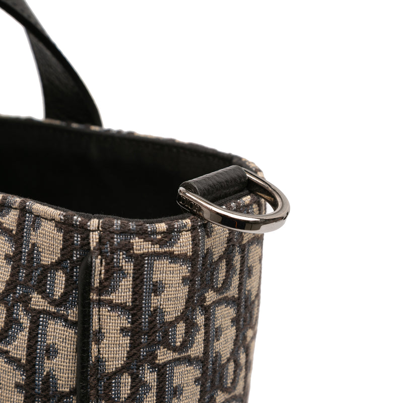 Oblique Canvas and Leather Saddle Tote - Image 9